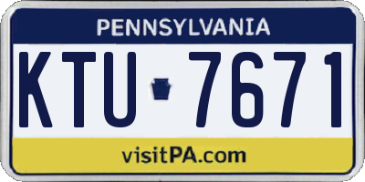 PA license plate KTU7671