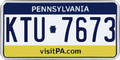 PA license plate KTU7673