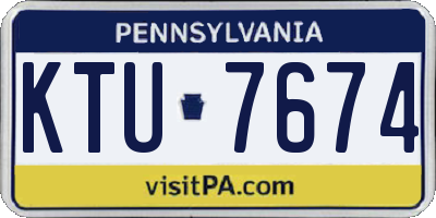 PA license plate KTU7674