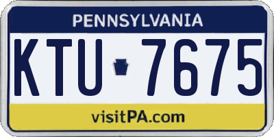 PA license plate KTU7675