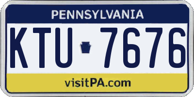 PA license plate KTU7676