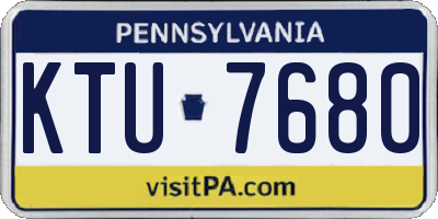 PA license plate KTU7680