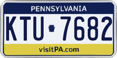 PA license plate KTU7682