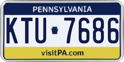 PA license plate KTU7686