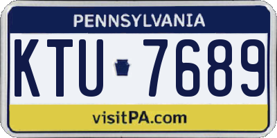 PA license plate KTU7689