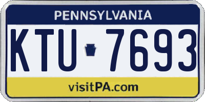 PA license plate KTU7693