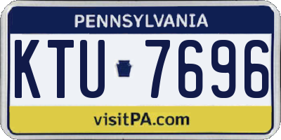 PA license plate KTU7696