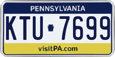 PA license plate KTU7699