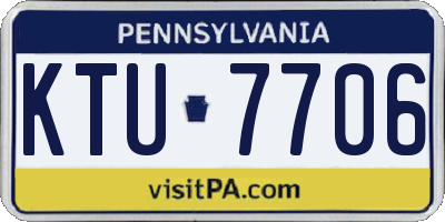 PA license plate KTU7706