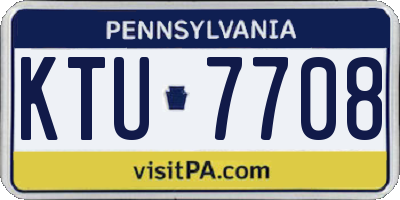 PA license plate KTU7708