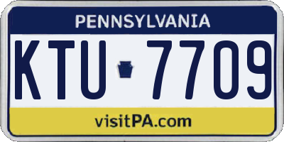 PA license plate KTU7709