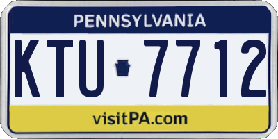 PA license plate KTU7712