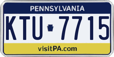 PA license plate KTU7715