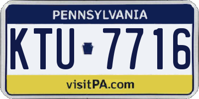PA license plate KTU7716