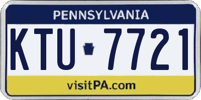 PA license plate KTU7721