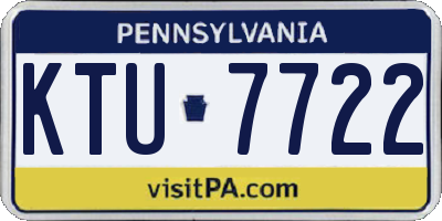 PA license plate KTU7722