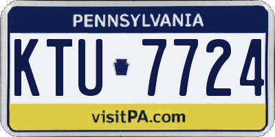 PA license plate KTU7724