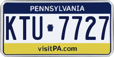 PA license plate KTU7727