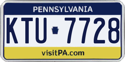 PA license plate KTU7728