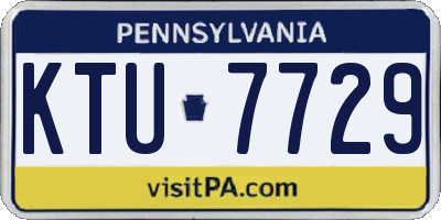 PA license plate KTU7729