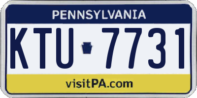 PA license plate KTU7731