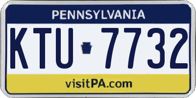 PA license plate KTU7732