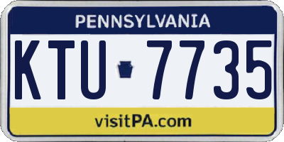 PA license plate KTU7735