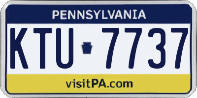 PA license plate KTU7737