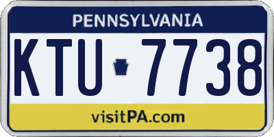PA license plate KTU7738