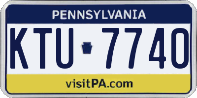PA license plate KTU7740