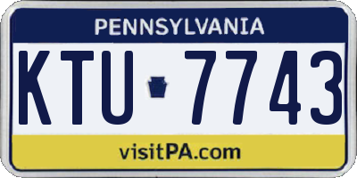 PA license plate KTU7743