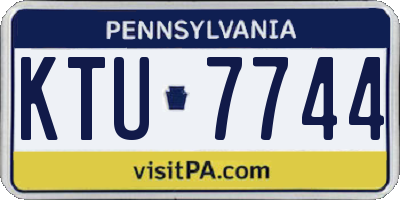 PA license plate KTU7744