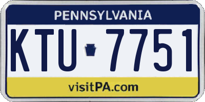 PA license plate KTU7751