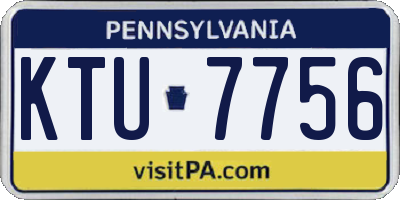 PA license plate KTU7756
