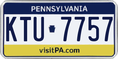 PA license plate KTU7757