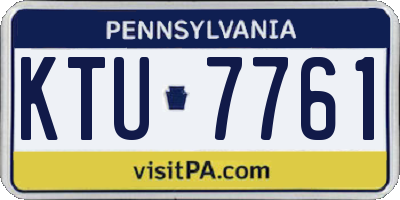 PA license plate KTU7761