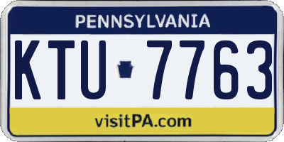 PA license plate KTU7763