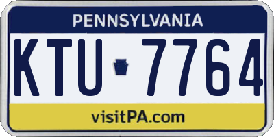 PA license plate KTU7764