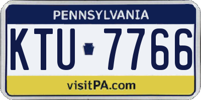 PA license plate KTU7766