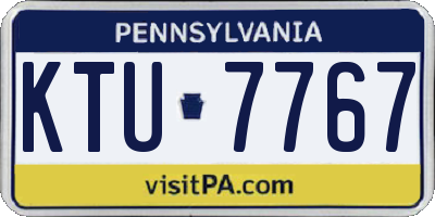 PA license plate KTU7767