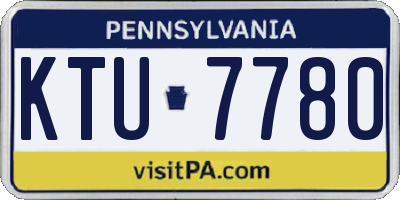 PA license plate KTU7780