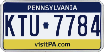 PA license plate KTU7784