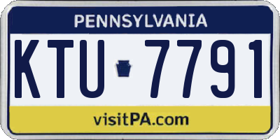 PA license plate KTU7791