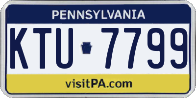 PA license plate KTU7799