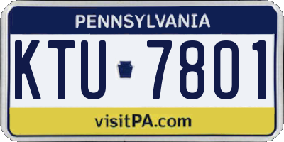 PA license plate KTU7801