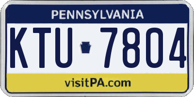 PA license plate KTU7804