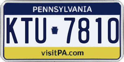 PA license plate KTU7810