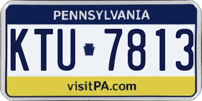 PA license plate KTU7813