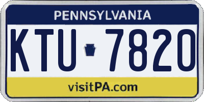 PA license plate KTU7820