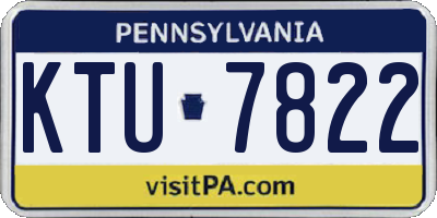 PA license plate KTU7822